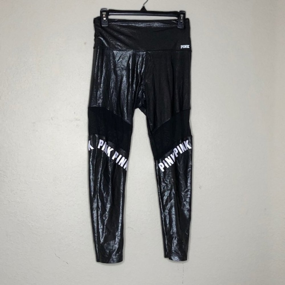 Metallic PINK workout pants